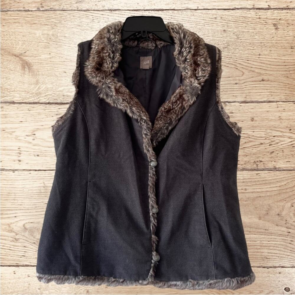J. Jill faux fur vest
